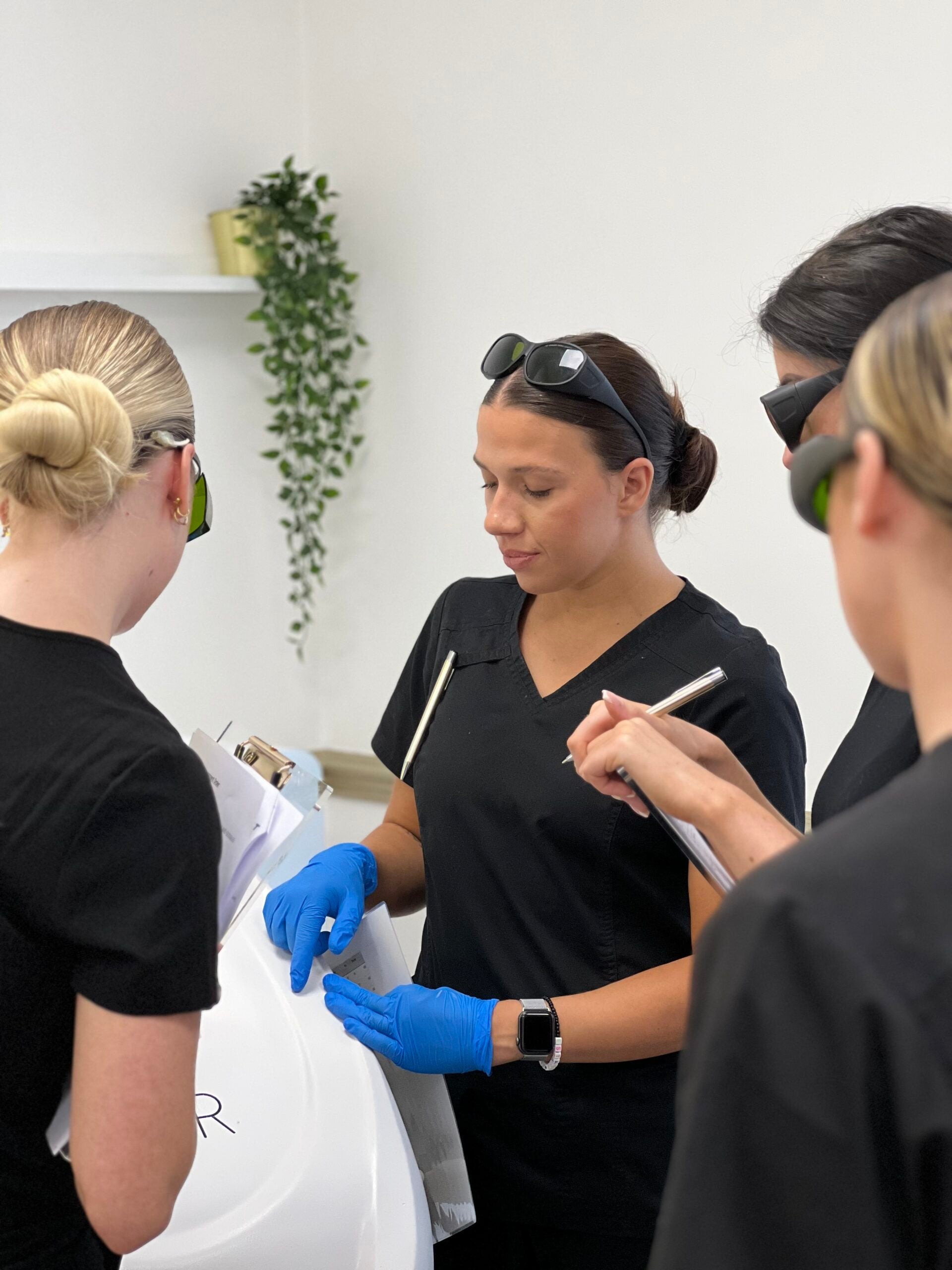 An image of the training in action at LaserHQ Training Academy